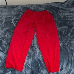 Balenciaga Hotel and Resorts Red Homewear velour pant